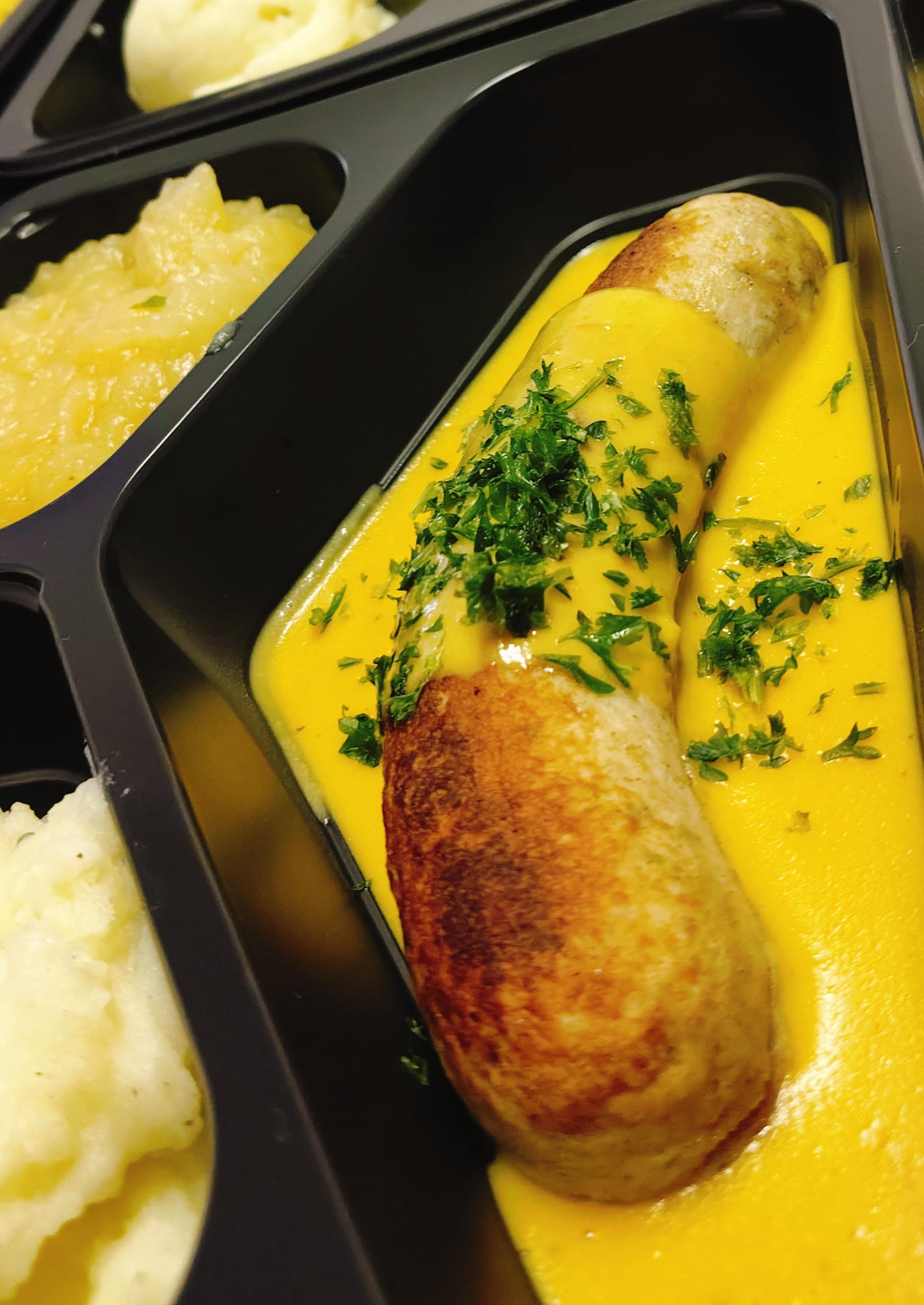 Boudin blanc compote gratin dauphinois