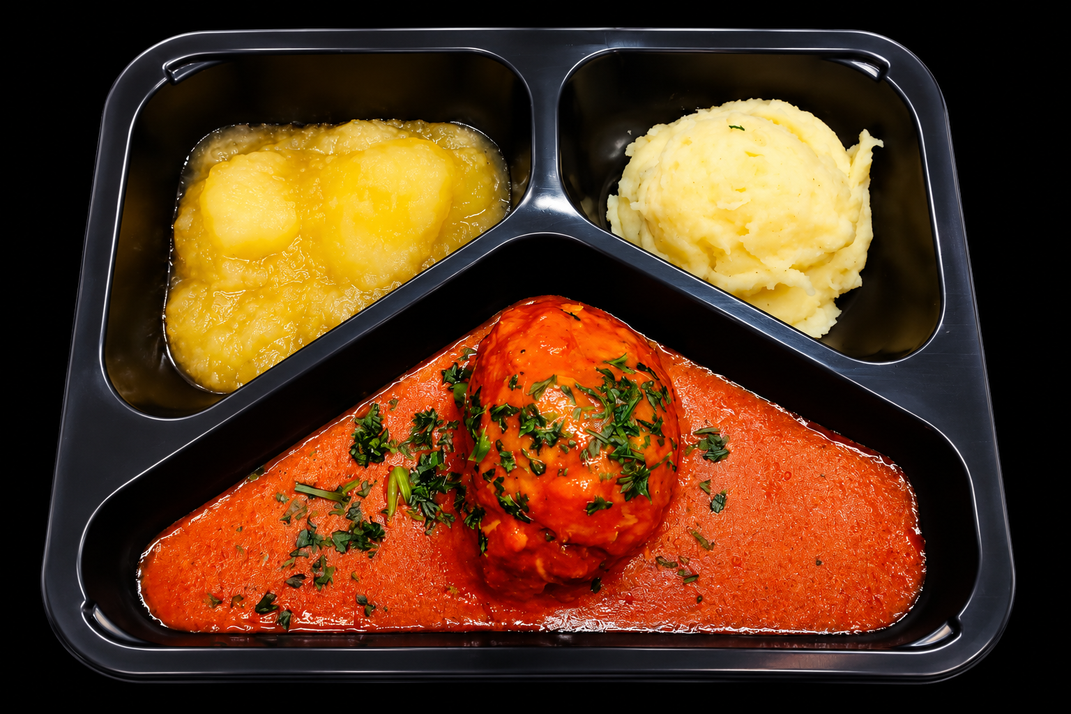 Boulette tomate, purée, compote (plat enfant)